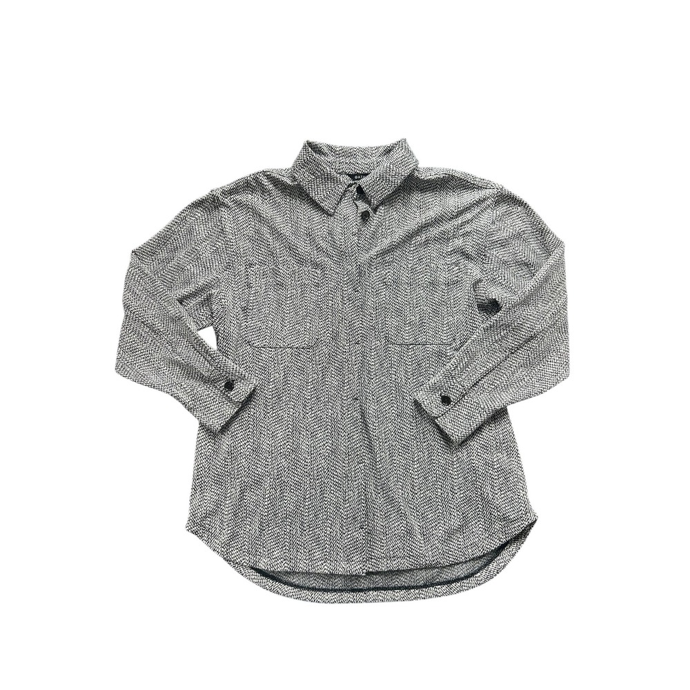 Athleta Braiden Textured Shacket Herringbone Blac… - image 3